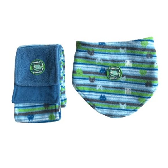 Deux par Deux Blue Striped Scarf Collar Kid Baby - Picture 1 of 6